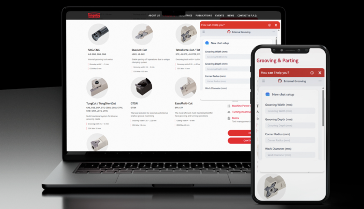 Tungaloy’s AI Assistant Gabby Now Covers External Grooving Applications